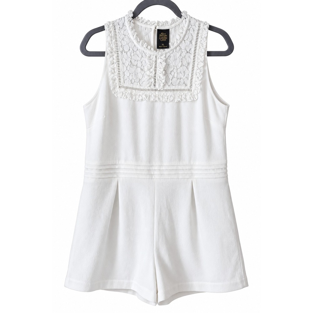 Disney Alice Through Looking Glass Colleen Atwood White Lace Romper XL